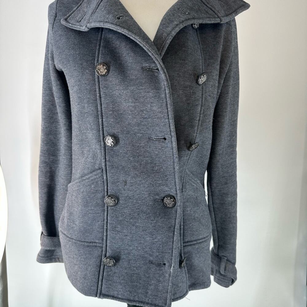 Iris Basic Gray Double-Breasted Jacket Size M. Se… - image 2